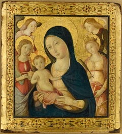 Virgin and Child with Saints Mary Magdalene and Catherine of Alexandria and Angels by Pietro di Francesco degli Orioli