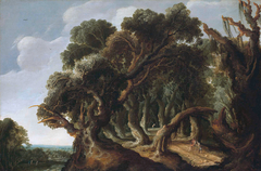 Wooded Landscape by Jacob van Geel