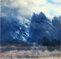 Yosemite Valley, Twin Peaks by Albert Bierstadt