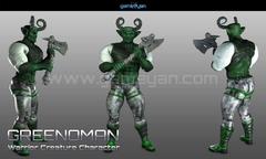 3D Greenoman Warrior Character Modeling by Gameyan Character Design Studio - Germany by GameYan Studio