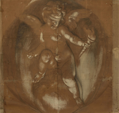 A Cupid, Blindfold, Seated on a Globe by Carlo Cignani