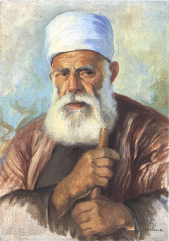 A Druze Sheikh by Moustafa Farroukh