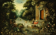 A Garden with Vertumnus and Pomona by Anonymous