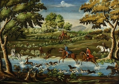 A Hunting Scene by Anonymous