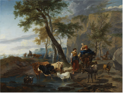 A Landscape with a Ford by Nicolaes Pieterszoon Berchem