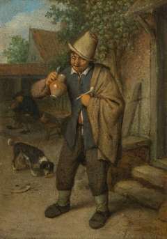 A Man with Jug and Pipe (Taste) by Adriaen van Ostade