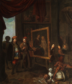 A Nobleman Visits an Artist in His Studio by Anonymous