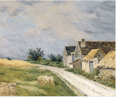 A Road with Farm Buildings by Jean-Charles Cazin