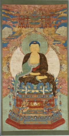 Amitabha Buddha Enthroned under a Canopy by Unknown Artist