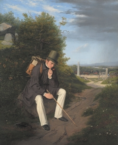 An Artist Resting by the Roadside by Jørgen Roed