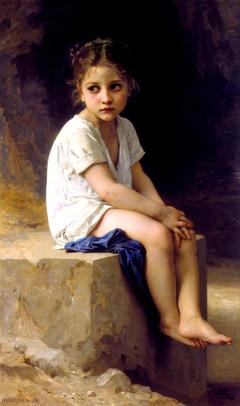 At the Foot of the Cliff by William-Adolphe Bouguereau