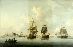 Attack on Goree, 29 December 1758: Ships at Anchor after the Action by Dominic Serres