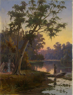 Australian River Scene by Ernest William Christmas