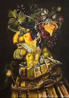 Autumun, Tribute to Giuseppe Arcimboldo by Mariaceleste Arena