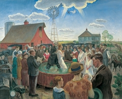 Baptism in Kansas by John Steuart Curry