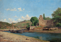 Brest, la Penfeld à Kervallon by Charles Francisque Raub