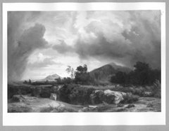 Campagna-Landschaft (mit Gewitter) by Johann Wilhelm Schirmer