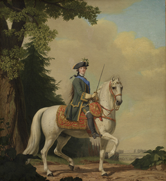 Catherine II of Russia in Life Guard Uniform on the horse "Brillante" by Vigilius Eriksen