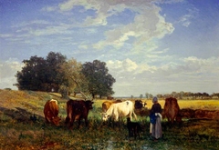 Cattle Grazing in Touraine by Constant Troyon