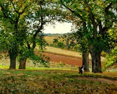 Chestnut Trees at Osny by Camille Pissarro