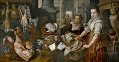 Christ at home with Martha and Mary by Joachim Beuckelaer