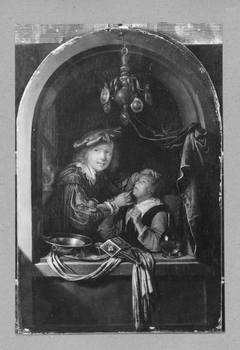 Der Zahnarzt by Gerrit Dou