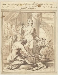 Dido offerend aan de goden by Mattheus Terwesten