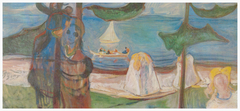 Embrace on the Beach (The Linde Frieze) by Edvard Munch