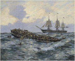 Engagement between the U.S. Frigate "Constitution" and H.M.S. "Guerriere" by Carlton Theodore Chapman