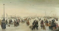 Enjoying the Ice near a Town by Hendrick Avercamp