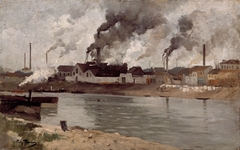 Factories in Ivry by Frits Thaulow