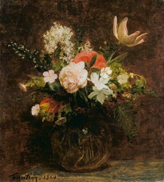 Flowers: Tulips, Azaleas and Roses by Henri Fantin-Latour