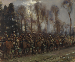 Fort Garrys on the March (I) by Alfred Munnings