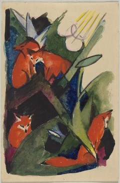 Four foxes by Franz Marc