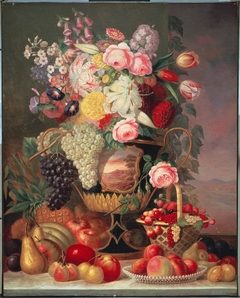 Fruit and Flower Piece by William Sharp