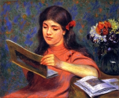 Girl Looking at a Book by Federico Zandomeneghi