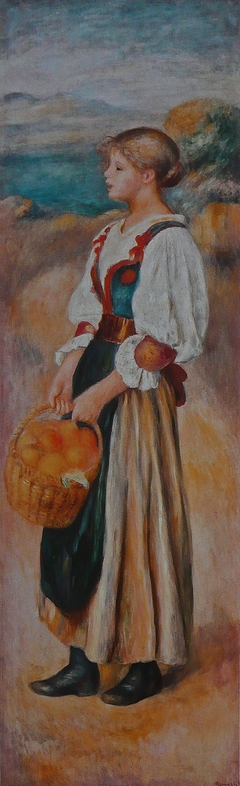 Girl with a Basket of Oranges by Auguste Renoir