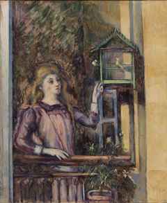 Girl with Birdcage (Jeune fille à la volière) by Paul Cézanne