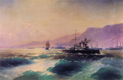 Gunboat off Crete by Ivan Ayvazovsky