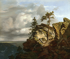 Harzlandschaft (Die Lüneburger Heide bei Harburg) by Christian Morgenstern