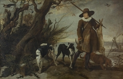 Hunter with Dogs in a Landscape by Jan Wildens