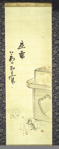 Image of Daikoku and the Artist's Seals by Nagasawa Rosetsu