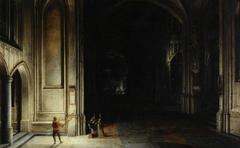 Interior of a Church with Figures by Hendrik van Steenwijk I