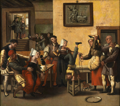 Itinerant Entertainers in a Brothel by Brunswick Monogrammist