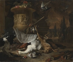 Jagdbeutestillleben mit Gans by Jan Weenix