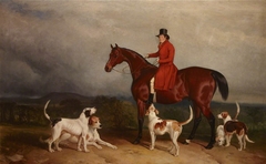 James 'The Young Commodore'  Watson (1767-1850) on a Hunter, with Hounds by Charles Hancock