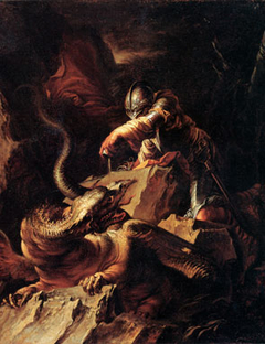 Jason Charming the Dragon by Salvator Rosa