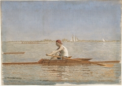 John Biglin in a Single Scull by Thomas Eakins