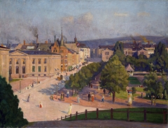 Karl Johans gate med Universitetet by Karl Haldorsen