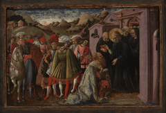 King Totila Blessed by Saint Benedict by Andrea de Litio